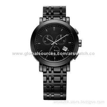 High-quality Shiny Gold Color Stainless Steel Ladies' Watch, 5ATM Waterproof and RoHS/CE Mark